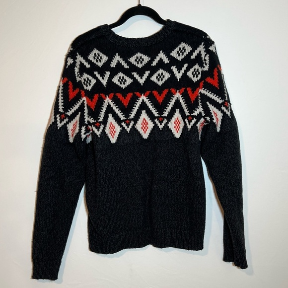 Size Medium Lucky Brand Men’s Fairisle Crew Neck Sweater - Picture 6 of 7